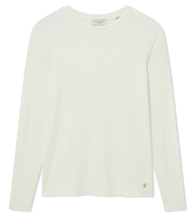 Ted Baker Arania Long Sleeve Fitted Jersey | Ivory