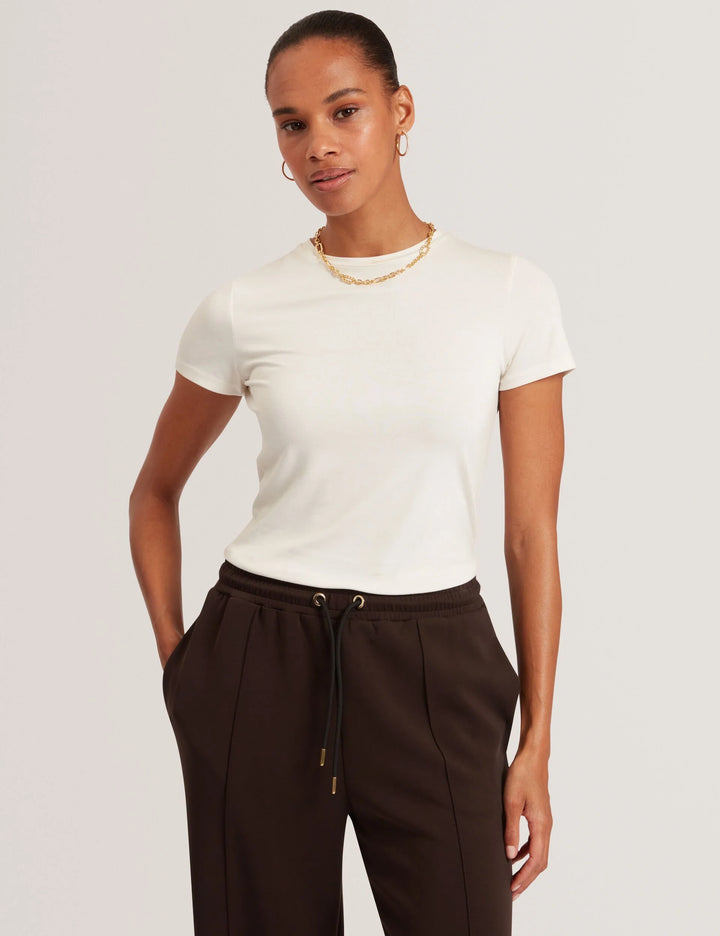 Ted Baker Soft Touch Fitted Short Sleeve T-Shirt | Ivory