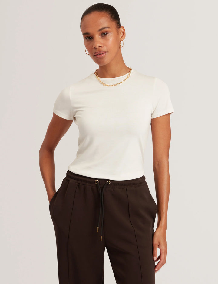 Ted Baker Larnaa Short Sleeve Fitted Tee | Ivory