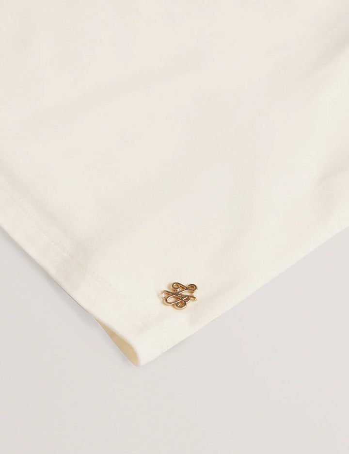 Ted Baker Larnaa Short Sleeve Fitted Tee | Ivory