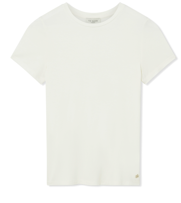 Ted Baker Larnaa Short Sleeve Fitted Tee | Ivory