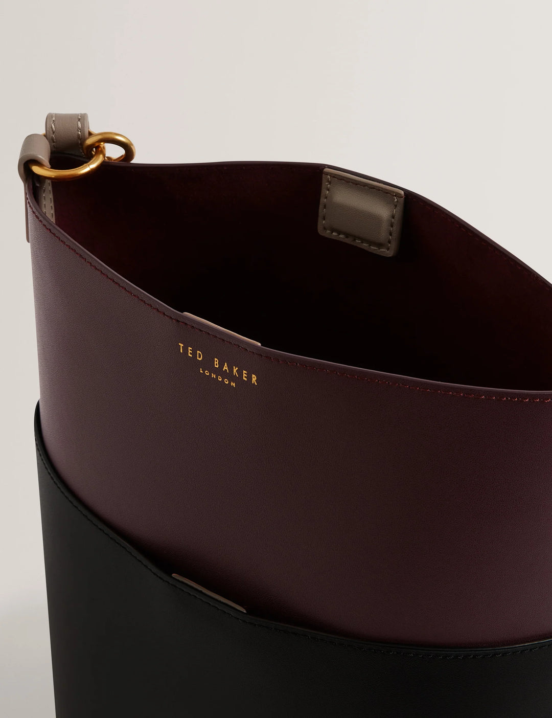 Ted Baker Wilna Woven Handle Colourblock Medium Bag  | Wine