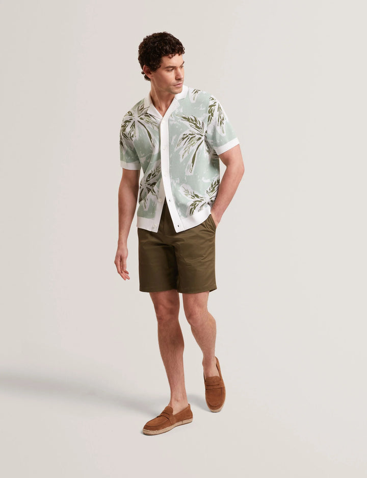 Ted Baker Loweton Slim Leg Stretch Cotton Chino Shorts | Khaki