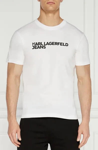 Karl Lagerfeld Logo Regular Fit T-shirt | White