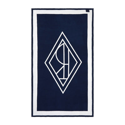 Ralph Lauren Blair Beach Towel 100x170cm | Navy/White