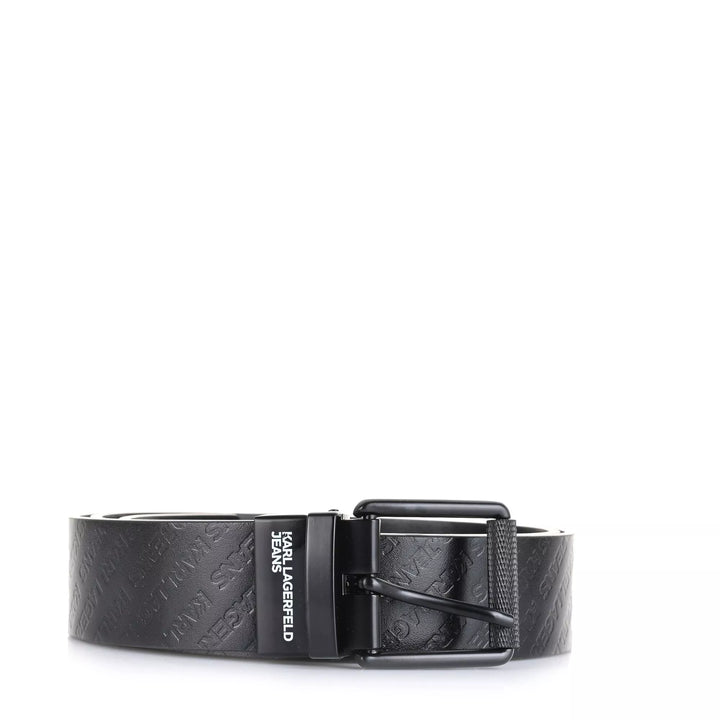 Karl Lagerfeld Reversible Debossed Men's Belt | Black