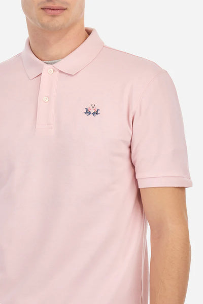 La Martina Slim Fit Cotton Piqué Polo Shirt - Eduardo | Pink