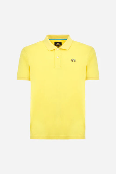 La Martina Slim Fit Cotton Piqué Polo Shirt - Eduardo | Yellow