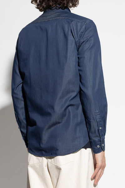 Paul & Shark Giza Cotton X-Soft Light Denim Shirt | Navy