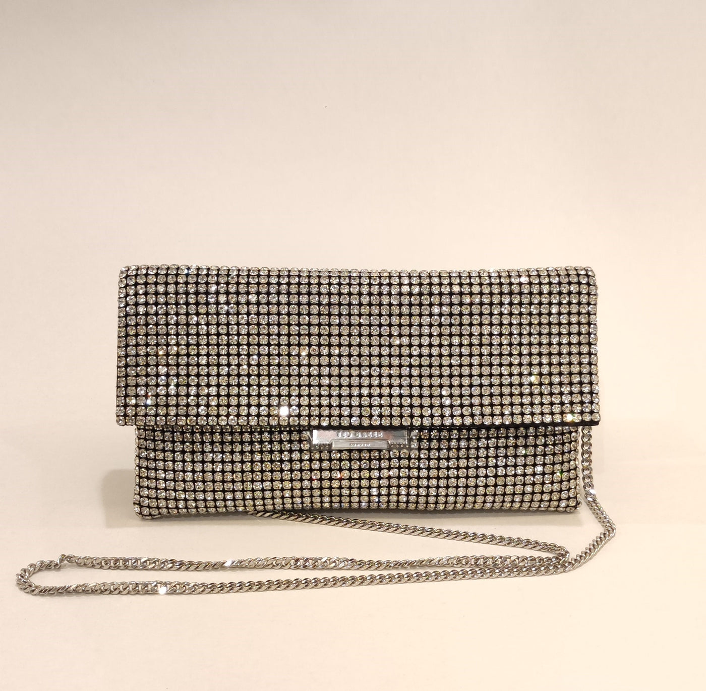 Ted Baker Kristn Crystal Long Fold Over Crossbody Bag | Silver