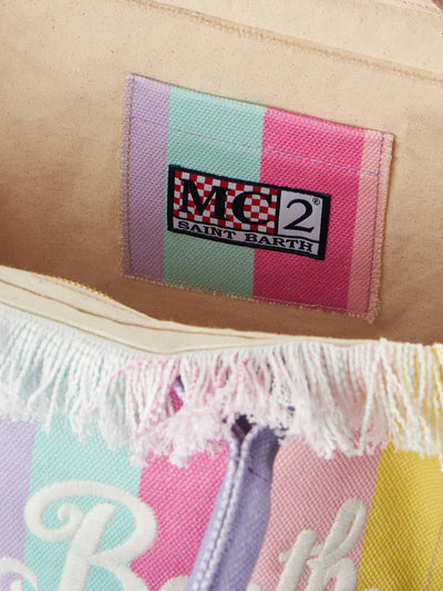 MC2 Saint Barth Vanity Canvas Bag | Multi Stripes