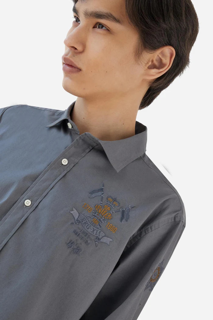 La Martina Men’s Stretch Shirt Guards | Grey