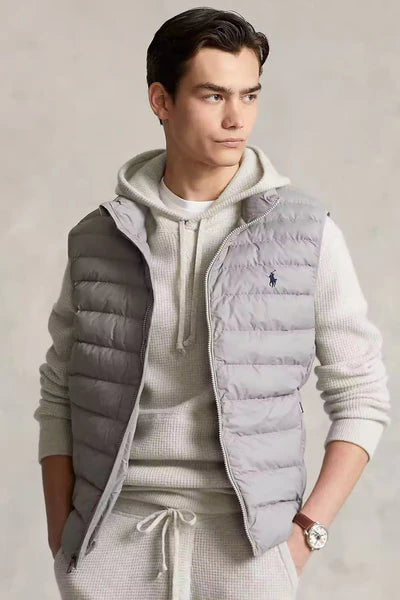 Ralph Lauren PolyFill Packable Quilted Vest | Light Grey