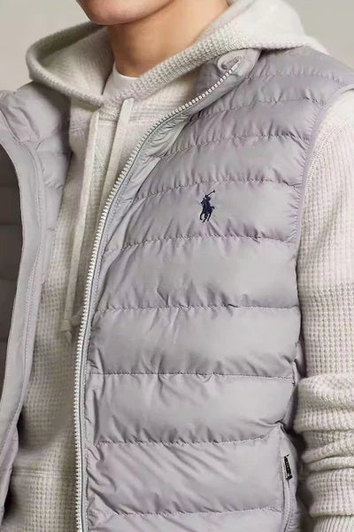 Ralph Lauren PolyFill Packable Quilted Vest | Light Grey