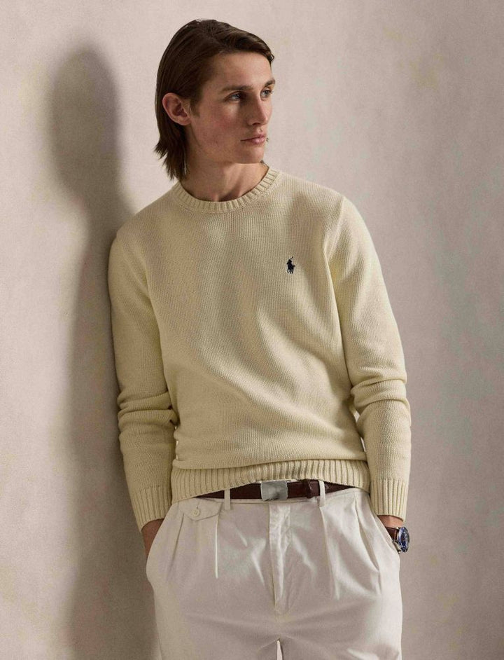 Ralph Lauren Cotton Crewneck Jumper | Cream