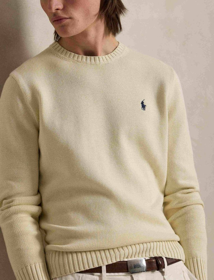 Ralph Lauren Cotton Crewneck Jumper | Cream