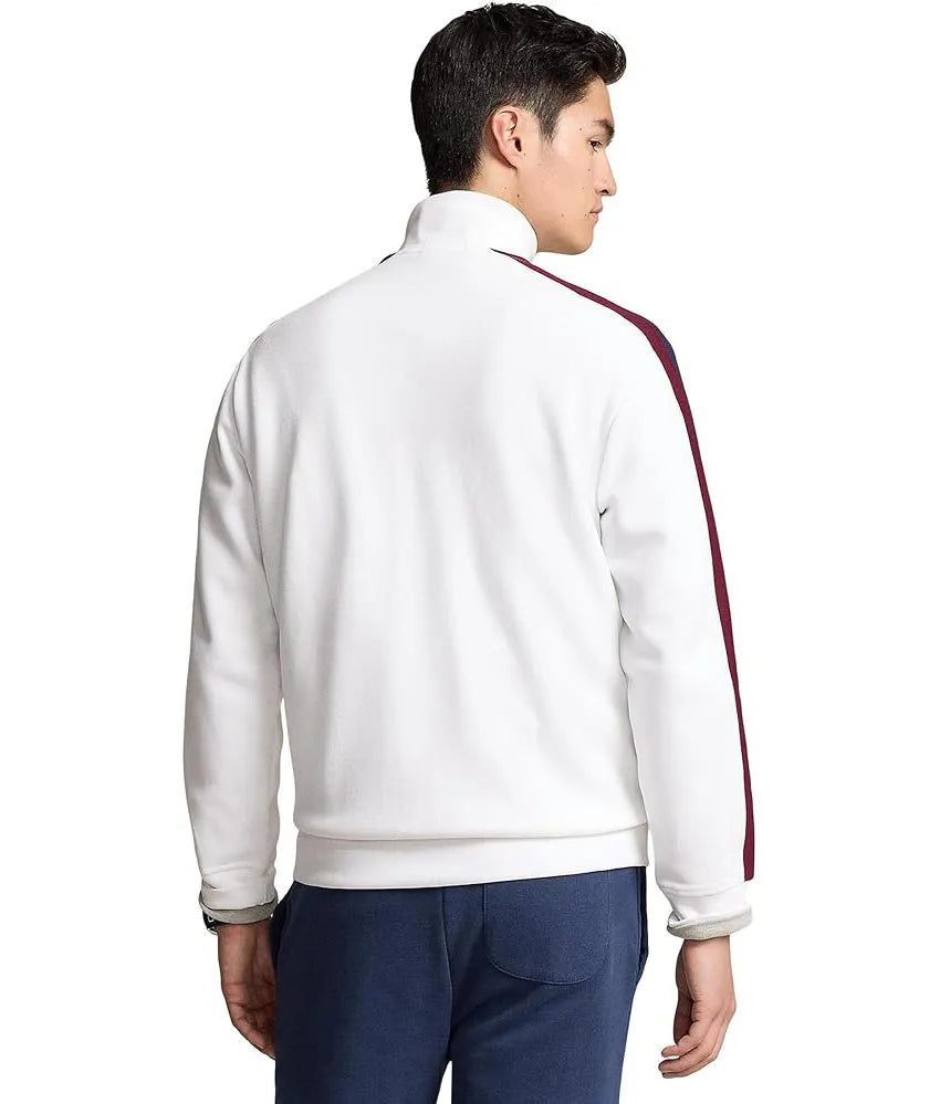 Ralph Lauren Double-Knit Mesh Track Jacket  | White Multi