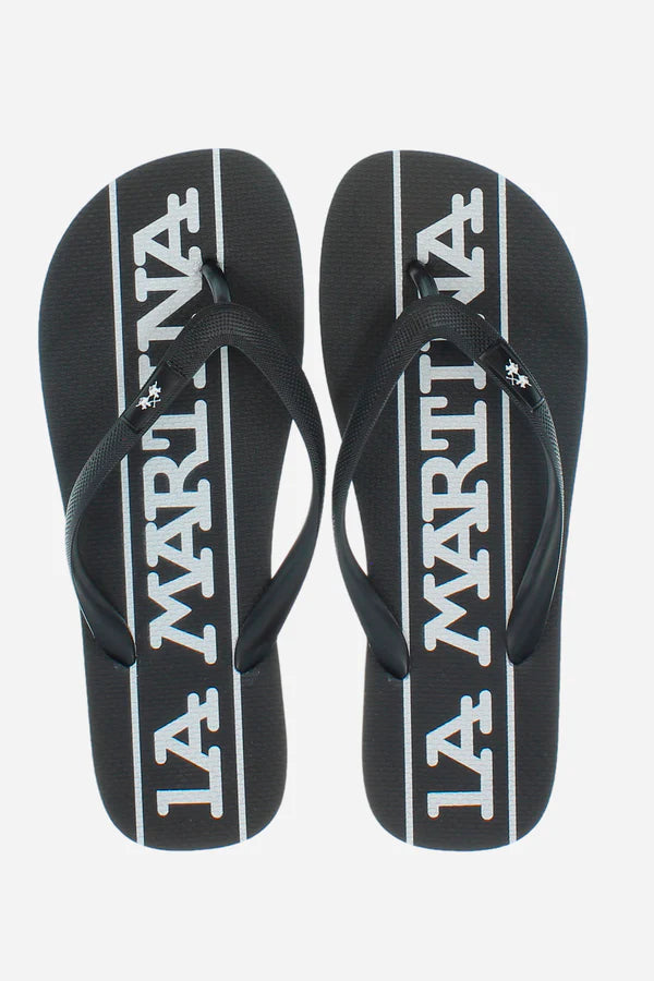 La Martina Men's Flip Flops | Black