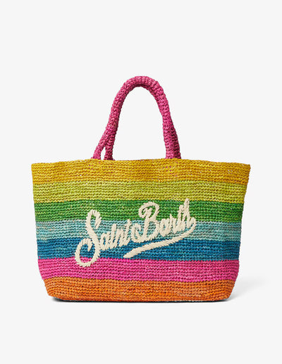 MC2 Saint Barth Raffia Beach Stripes Bag | Multicolor
