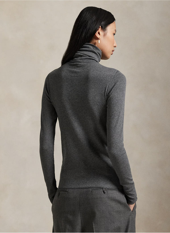 Ralph Lauren Stretch Blend Turtleneck | Medium Grey
