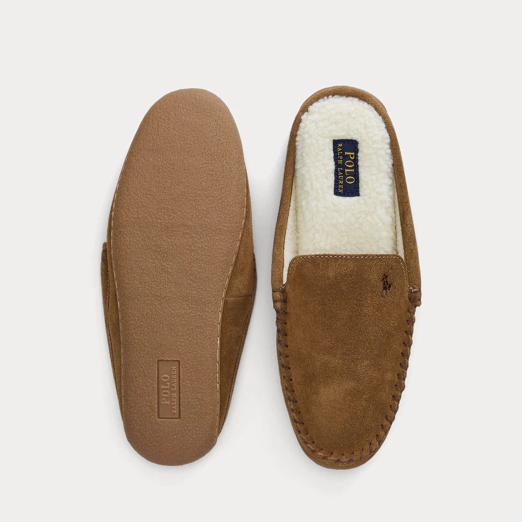 Ralph Lauren Brenan Scuff Suede Slipper | Tan