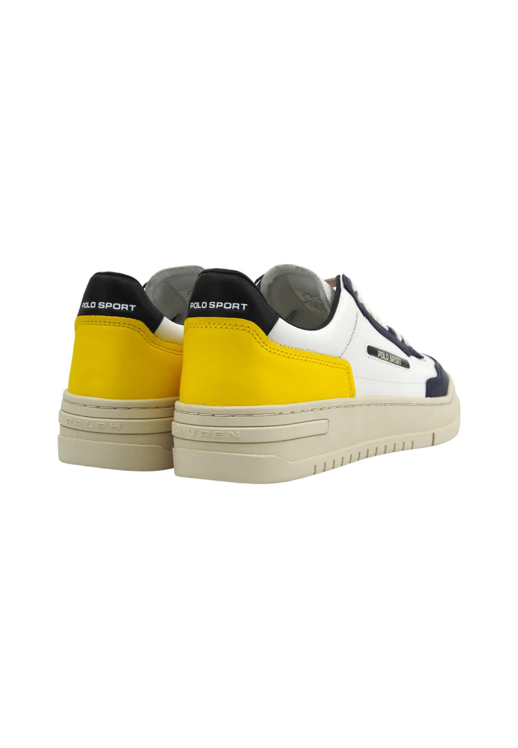 Ralph Lauren Sneakers | White/Navy/Yellow