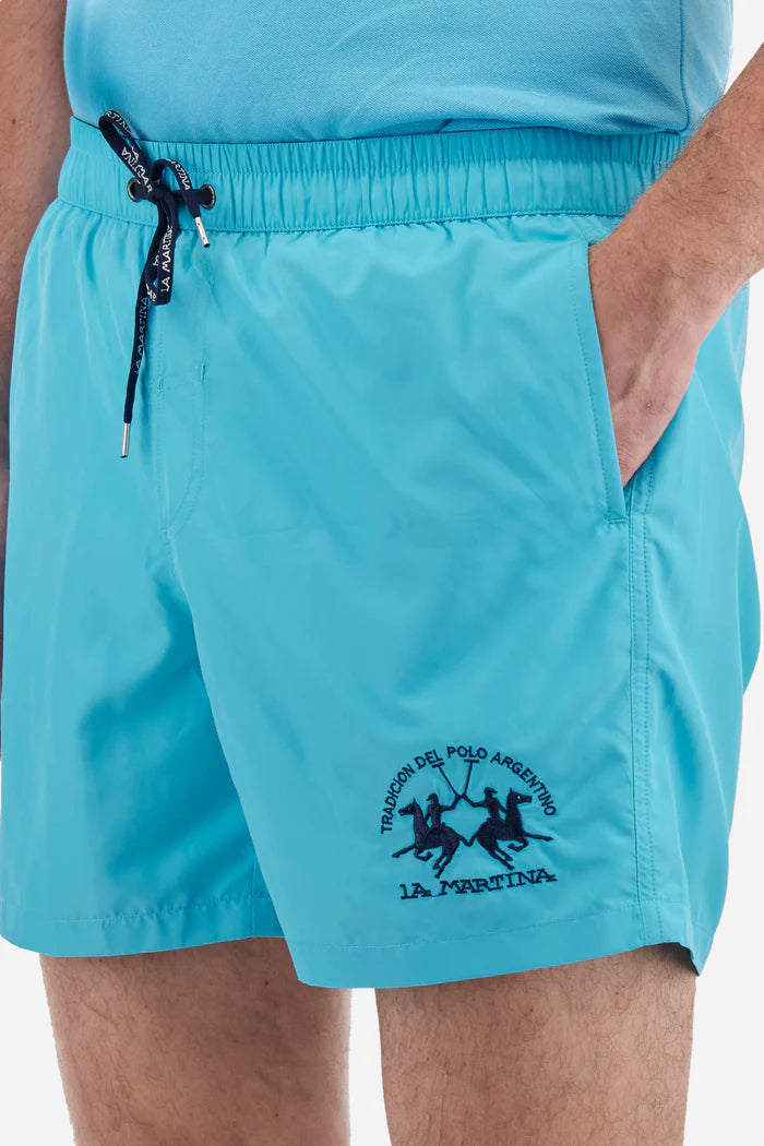 La Martina Regular Fit Nylon Swimsuit - Clint | Turquoise