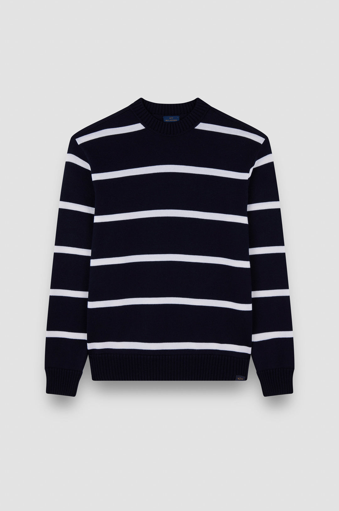 Paul & Shark Soft Cool Touch Wool Crewneck | Navy/White