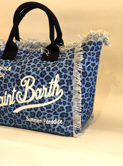 MC2 Saint Barth Vanity Canvas Bag | Denim Leo