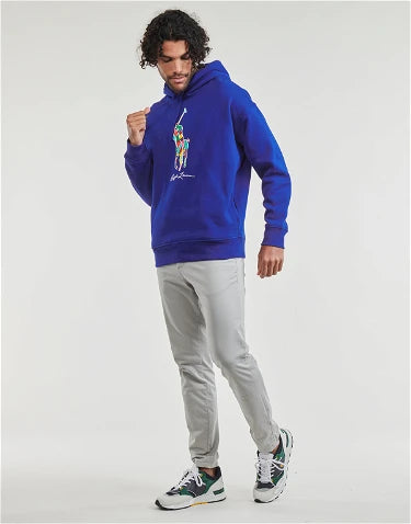 Ralph Lauren Hoodie Double Knit with Multicolor Pony | Sapphire Star