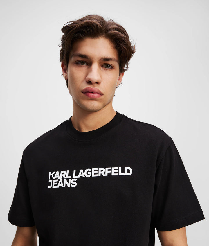 Karl Lagerfeld Regular Logo Men's T-shirt | Black