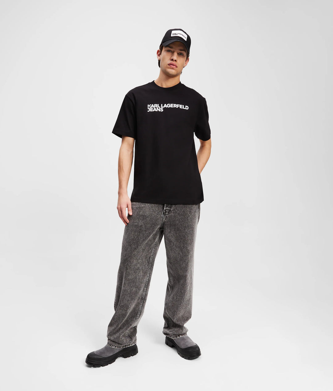 Karl Lagerfeld Regular Logo Men's T-shirt | Black