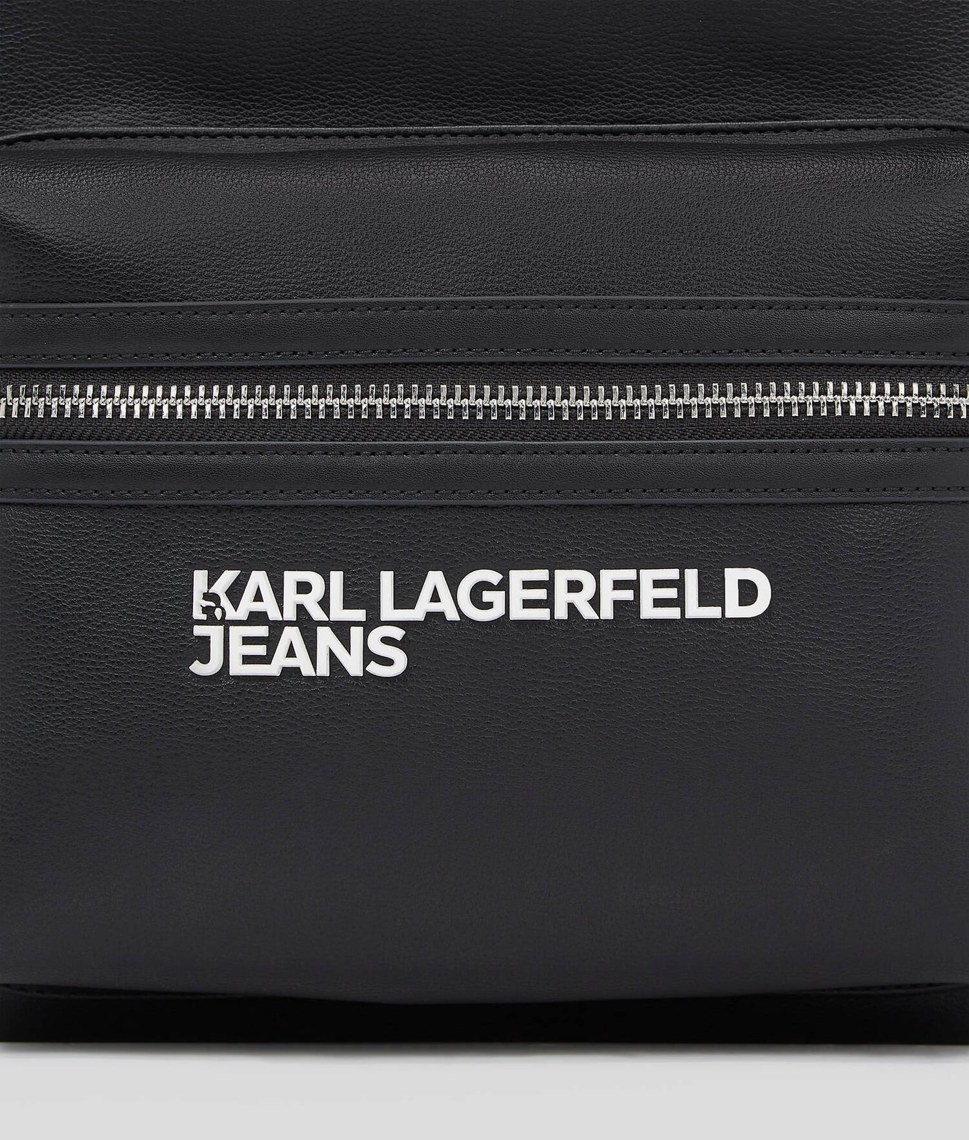 Karl Lagerfeld Essential Grainy Faux Leather Backpack | Black