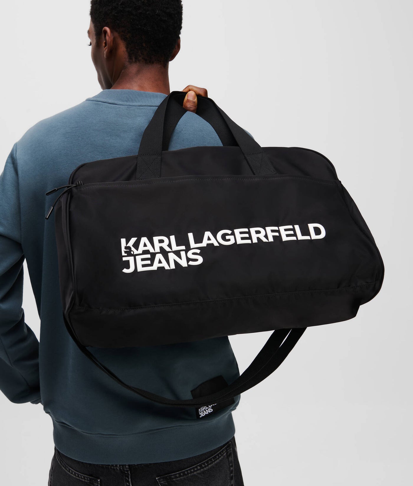 Karl Lagerfeld Nylon Gym Bag | Black