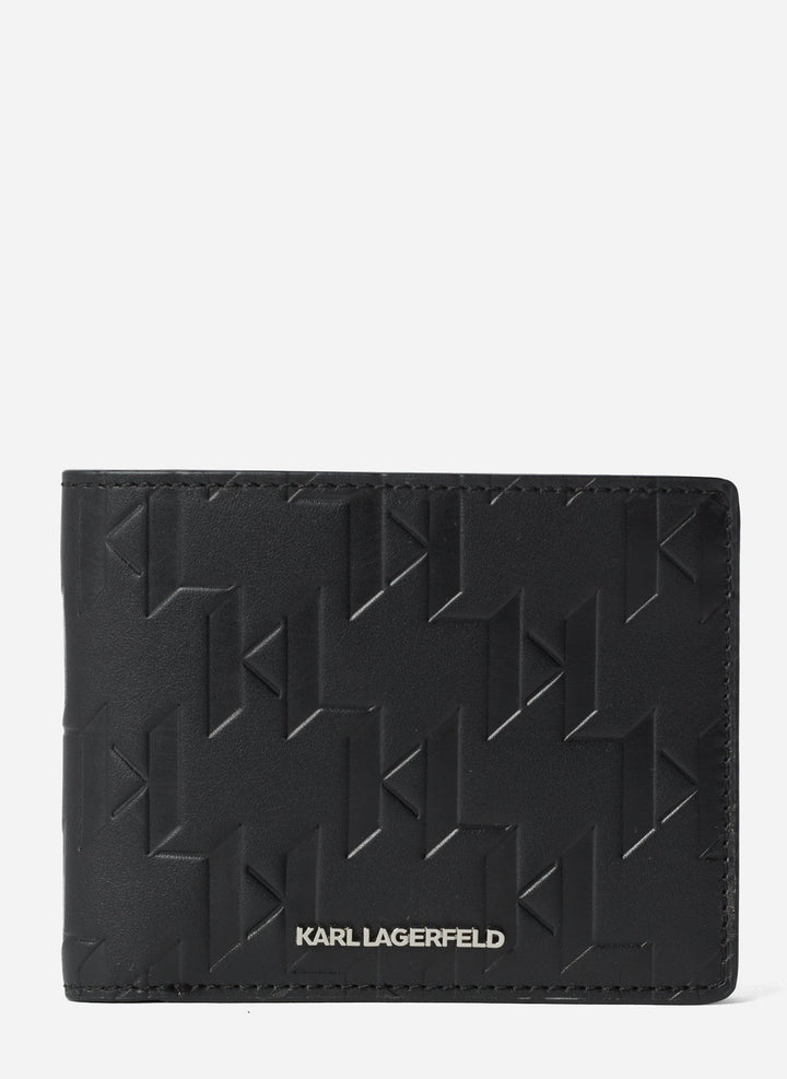 Karl Lagerfeld Loom Leather Bifold Wallet | Black