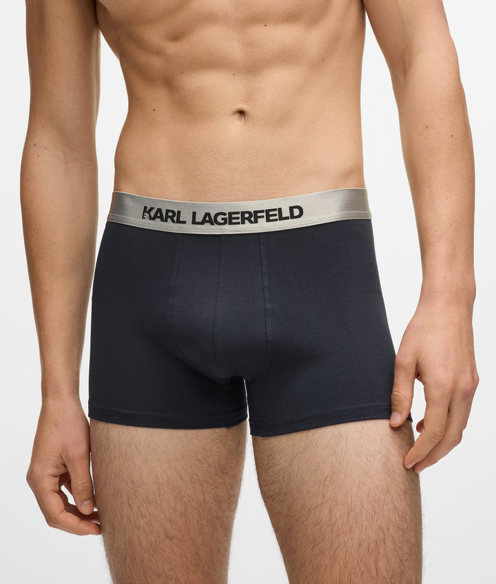 Karl Lagerfeld Metallic Elastic Trunk 3 Pieces | Navy/Black/Grey