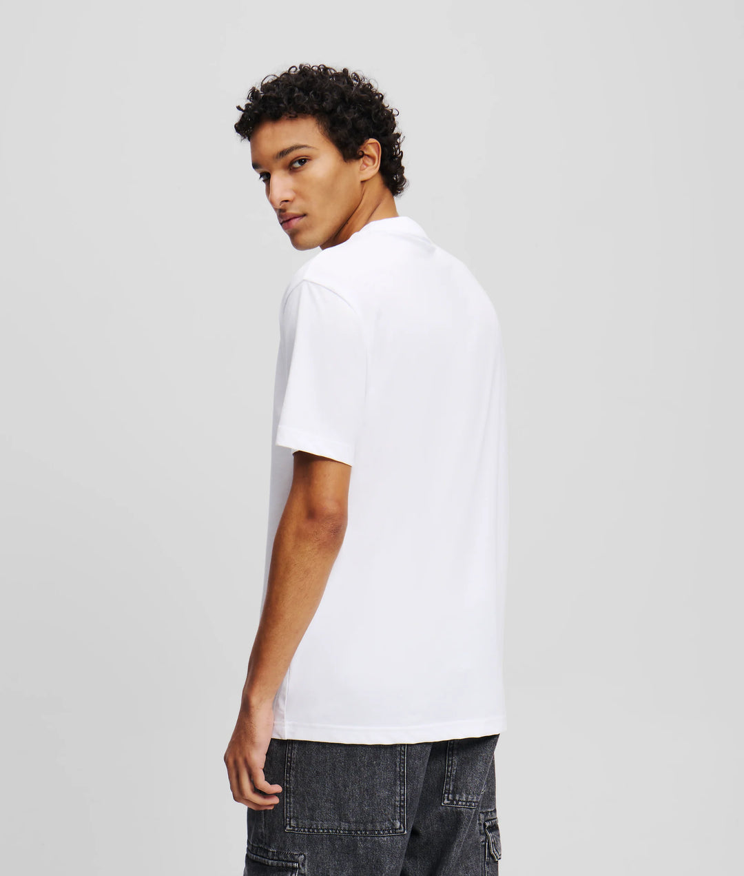 Karl Lagerfeld Regular Monogram Men's T-shirt | White