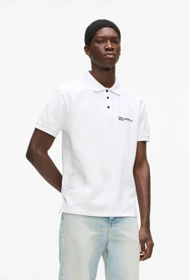 Karl Lagerfeld Logo Men's Polo | White