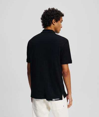 Karl Lagerfeld Logo Polo Shirt | Black