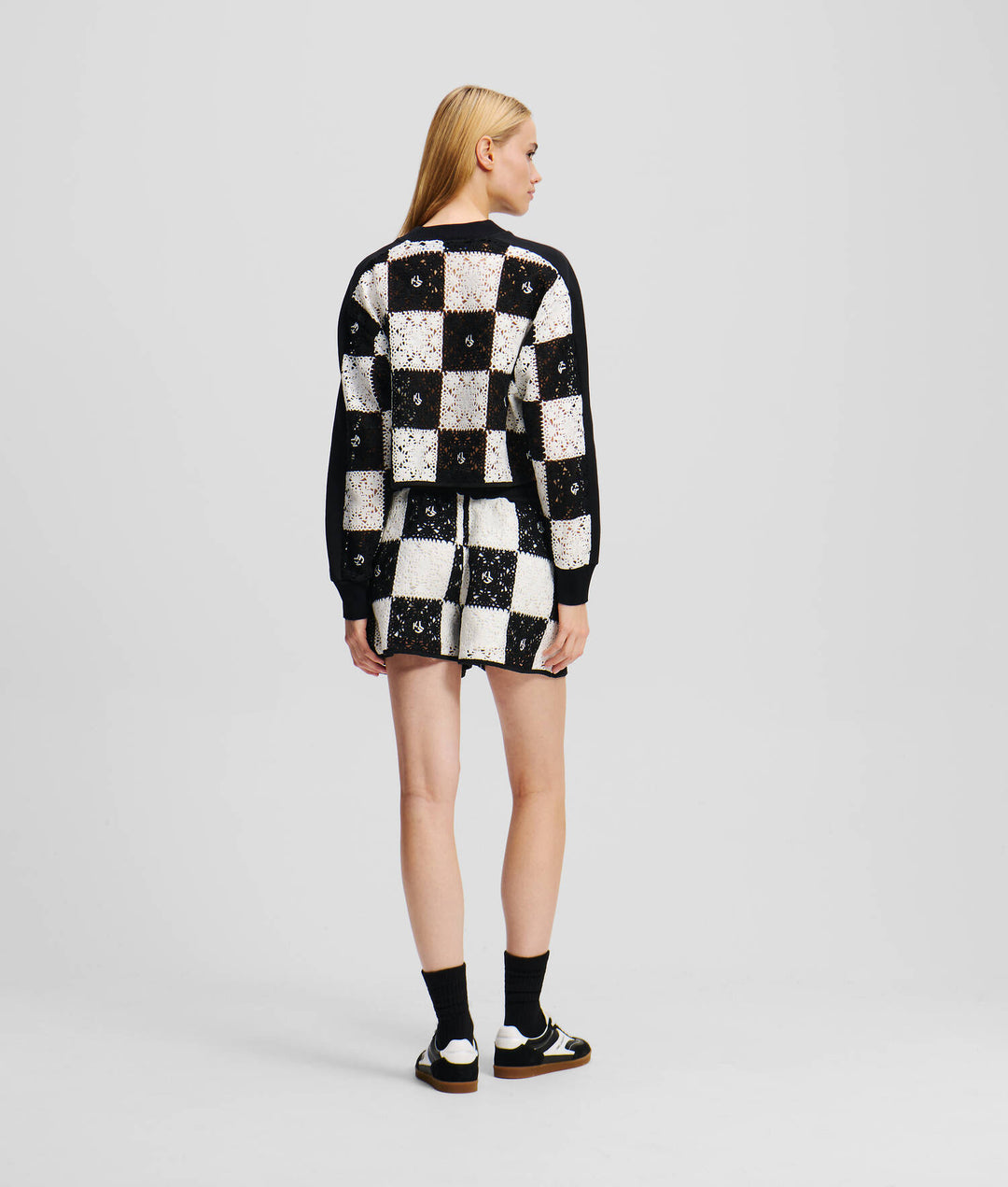 Karl Lagerfeld Women's Crochet Shorts | Black/White