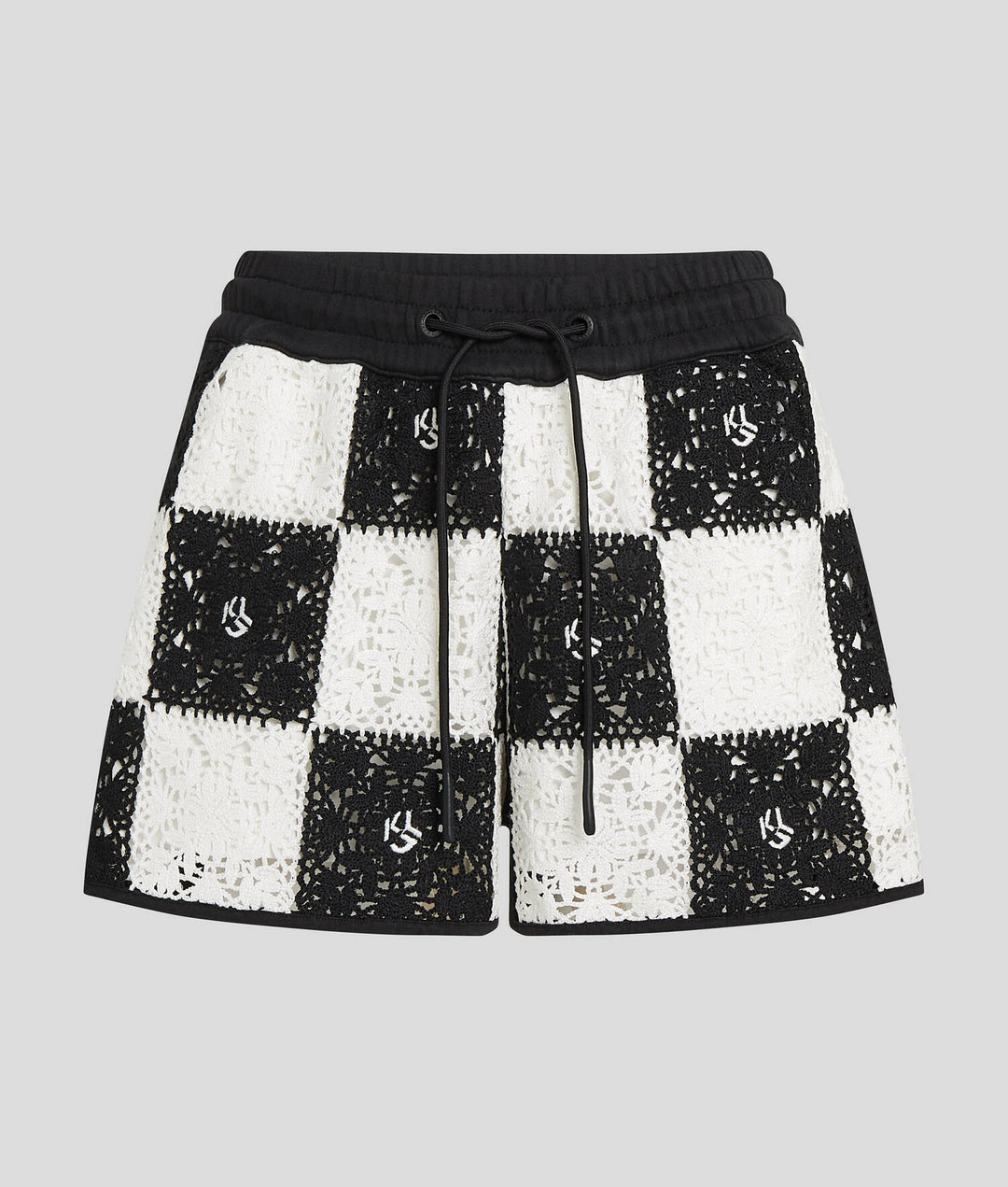 Karl Lagerfeld Women's Crochet Shorts | Black/White