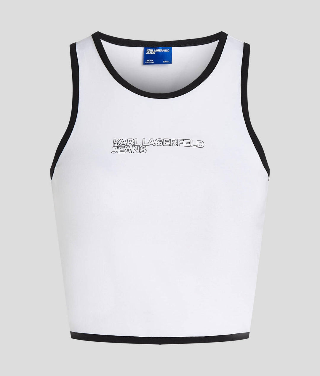Karl Lagerfeld Piping Detail Tank Top | White