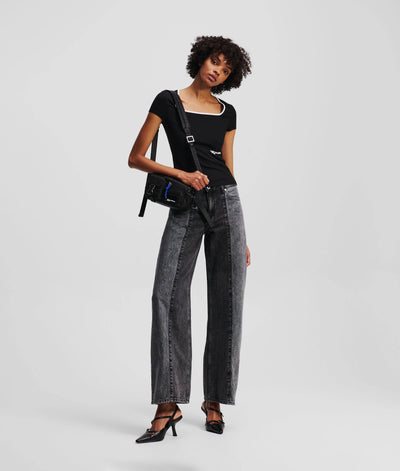 Karl Lagerfeld Square Neck T-shirt | Black