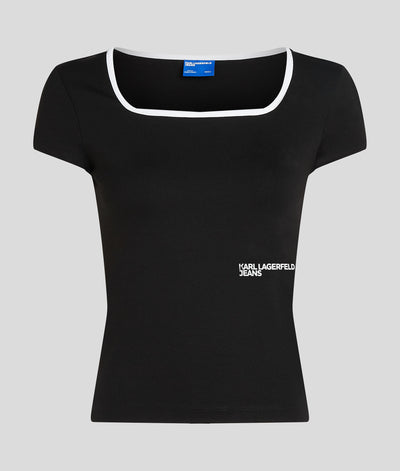 Karl Lagerfeld Square Neck T-shirt | Black