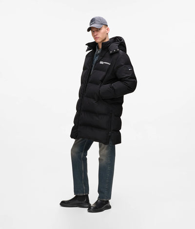 Karl Lagerfeld Men's Long Puffer Jacket | Black