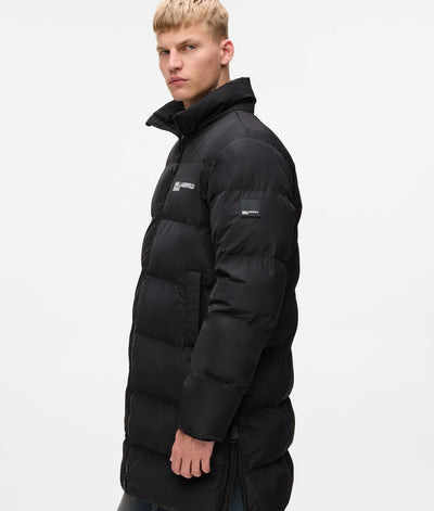 Karl Lagerfeld Men's Long Puffer Jacket | Black
