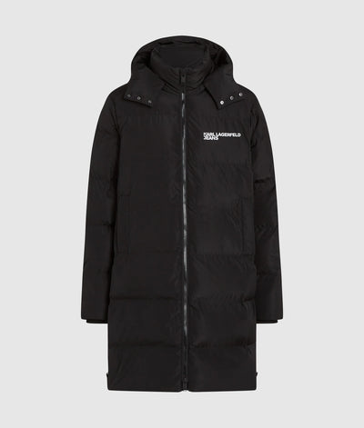 Karl Lagerfeld Men's Long Puffer Jacket | Black