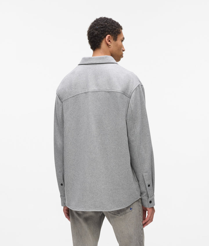 Karl Lagerfeld Wool-Blend Flannel Overshirt | Monument