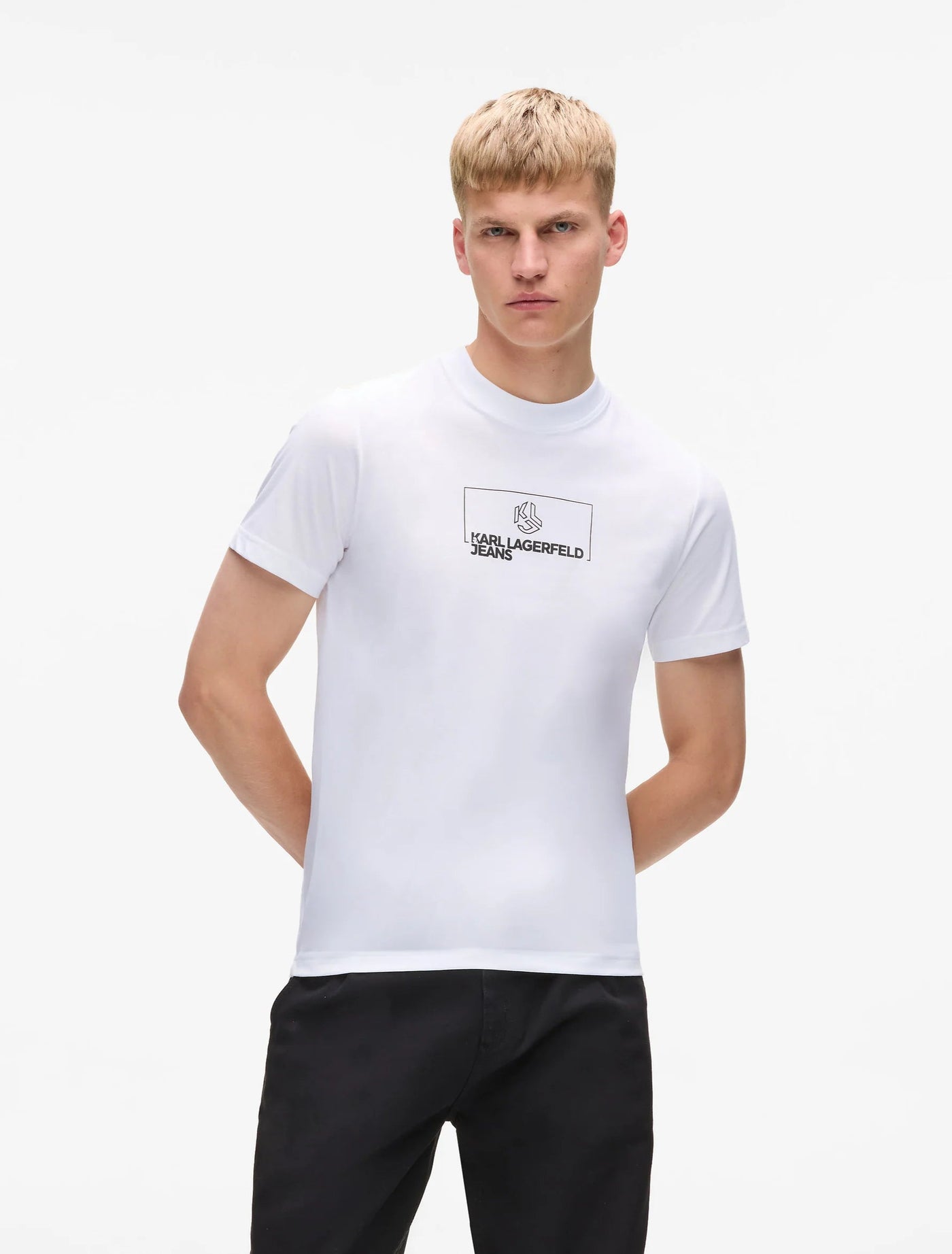 Karl Lagerfeld Men's Slim Logo T-shirt | White