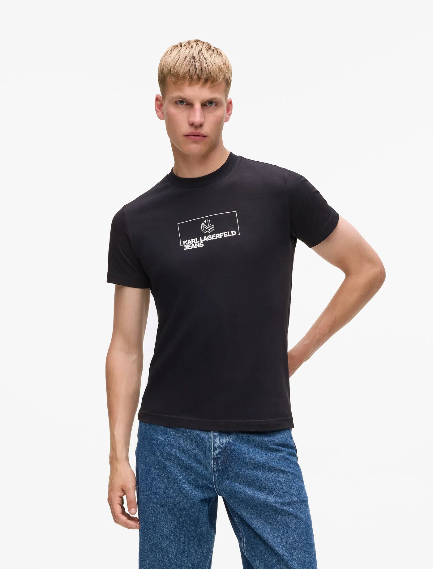 Karl Lagerfeld Men's Slim Logo T-shirt | Black